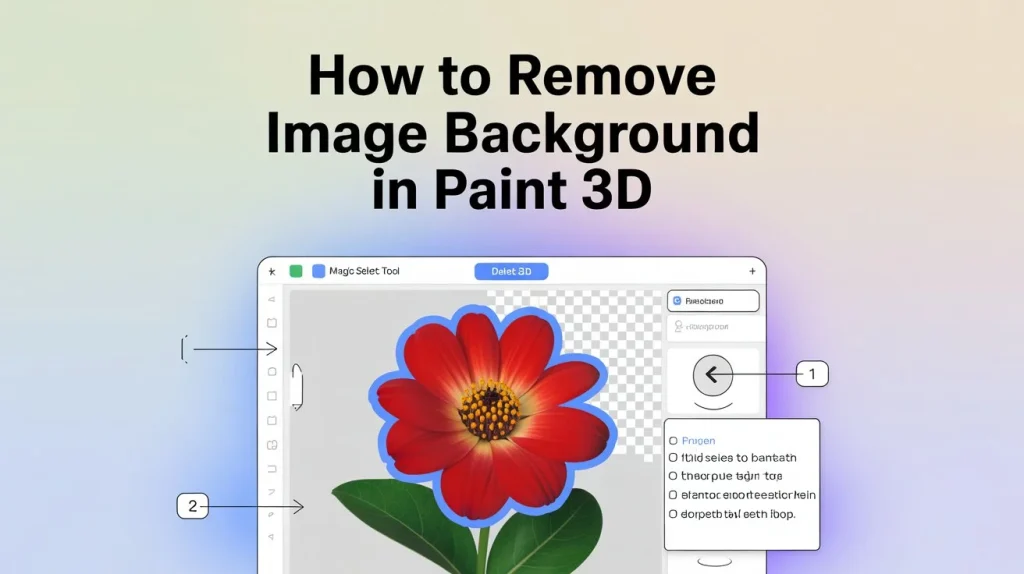How to remove the Background of any Image using Paint 3D in Windows 